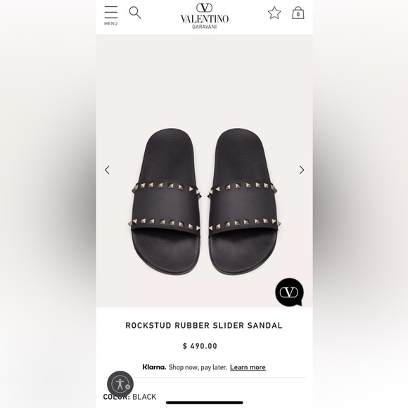 Valentino Rockstud Slides - Picture 5 of 8